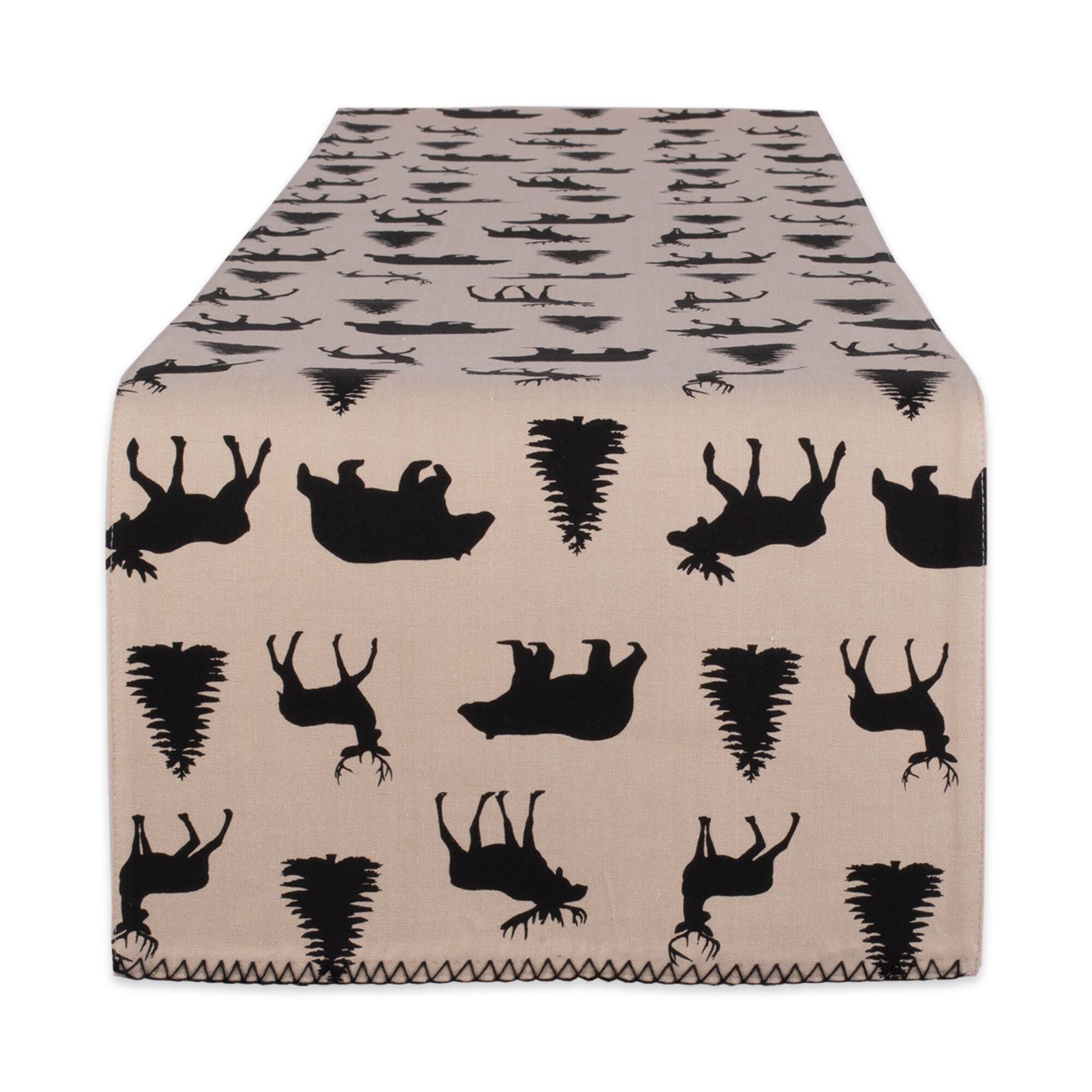 Mountain Trail Plaid Reversible Embellished Table Runner 14" x 72"